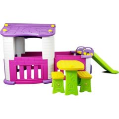 Import Leantoys Garden Set House Table Slide Pink and Purple