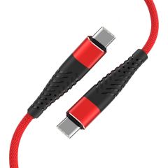 Кабель Fusion Fishbone USB-C - USB-C 65 Вт | 3 А | 1,5 м красный