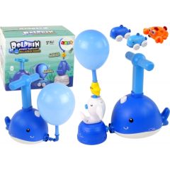 Leantoys Balloon Dolphin Launcher Aerodynamic Car Interaktīvās rotaļlietas