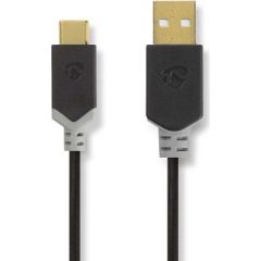 NEDIS CCBW60600AT10 Kabelis USB 2.0 | USB-A male | USB-C™ male | 60 W | 480 Mbps | 1.00 m