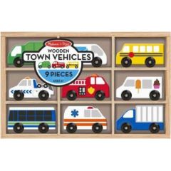 Melissa And Doug Melissa&Doug Town Vehicles Art.13170 Набор деревянных машинок купить по выгодной цене в BabyStore.lv