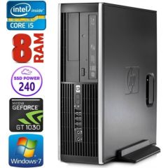 HP 8100 Elite SFF i5-750 8GB 240SSD GT1030 2GB DVD WIN7Pro