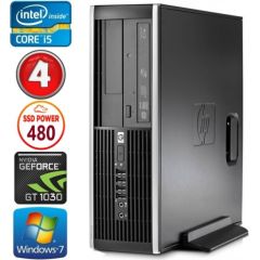 HP 8100 Elite SFF i5-750 4GB 480SSD GT1030 2GB DVD WIN7Pro