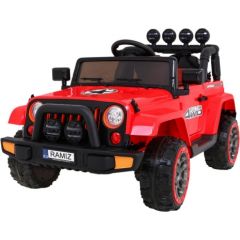 Vienvietīgs SUV pilnpiedziņas 4WD, sarkans