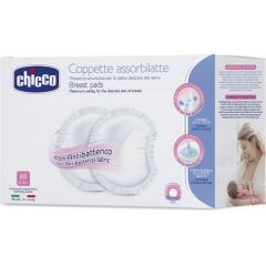 CHICCO Антибактериальные подушечки для кормящих мам, 60шт
