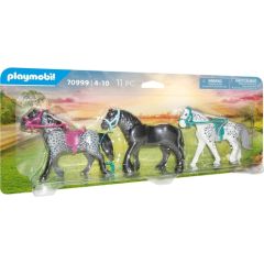 PLAYMOBIL 70999 3 horses: Friesian, Knabstrupper & Andalusian, construction toy