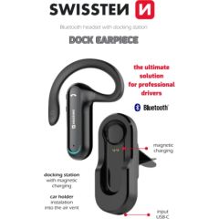Swissten Dock Earpiece Bluetooth Austiņa ar Lādētāju