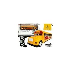 Import Leantoys Yellow RC Remote Controlled School Bus