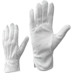 Cimdi tekstila ar PVC mikrop. balti 6.izm Telpu tīrīšanas un uzkopšanas piederumi