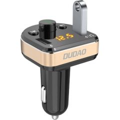 Car charger Dudao R2Pro, 3-in-1, 2x USB, transmitter FM Bluetooth (black)