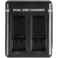 2-slot charger Puluz PU919B for GoPro Hero 11 / Hero 10 / Hero 9 Sporta kameru aksesuāri