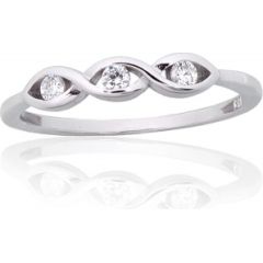 Серебряное кольцо #2101849(PRh-Gr)_CZ, Серебро 925°, родий (покрытие), Цирконы, Размер: 17, 1.4 гр.