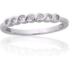 Серебряное кольцо #2101848(PRh-Gr)_CZ, Серебро 925°, родий (покрытие), Цирконы, Размер: 16.5, 1.5 гр.