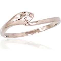 Серебряное кольцо #2101620(PRh-Gr)_CZ, Серебро 925°, родий (покрытие), Цирконы, Размер: 15.5, 1.3 гр.
