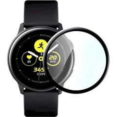 Fusion Nano 9H aizsargstikls pilnam ekrānam Samsung Galaxy Watch Active 2 44 mm melns