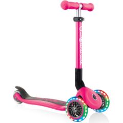Trīsriteņu skrejritenis Globber salokāmās gaismas Fuchsia Jr 437-110