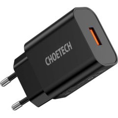 Wall Charger Choetech 18W USB-A (black)