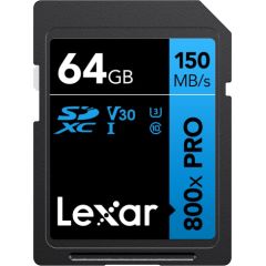 MEMORY SDXC 64GB UHS-I/LSD0800P064G-BNNNG LEXAR Atmiņas kartes micro SD SDHC