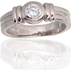 Серебряное кольцо #2101796(PRh-Gr)_CZ, Серебро 925°, родий (покрытие), Цирконы, Размер: 19, 4.3 гр.