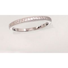 Серебряное кольцо #2101479(PRh-Gr)_CZ, Серебро 925°, родий (покрытие), Цирконы, Размер: 15.5, 1.5 гр.