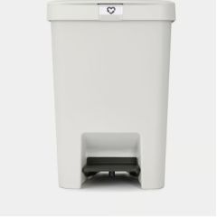 BRABANTIA atkritumu tvertne ar pedāli StepUp,25 l, Light Grey - 800207 Papīra - atkritumu grozi