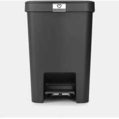 BRABANTIA atkritumu tvertne ar pedāli StepUp,25 l, Dark Grey - 800269 Papīra - atkritumu grozi