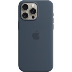 Apple iPhone 15 Pro Max Silicone Case with MagSafe Storm Blue