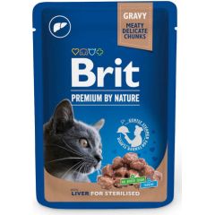 BRIT Premium Cat Liver Sterilised - wet cat food - 100g