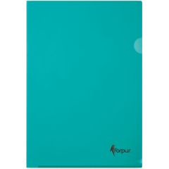 Dokumentu mape-stūrītis FORPUS A4 glancēta, zaļa, 100 gab./iepak. Dokumentu mapes