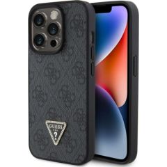 Guess iPhone 15 Pro Strass Triangle Metal Logo Case Apple Black