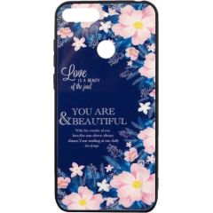 Evelatus Y6 2018 Picture Glass Case Huawei Flower Power