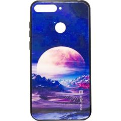 Evelatus Y6 2018 Picture Glass Case Huawei Valley Moon Neoriģinālie Maciņi