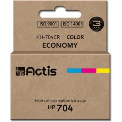 Actis KH-704CR ink (replacement for HP 704 CN693AE; Standard; 9 ml; color) Tintes printeru izejmateriāli