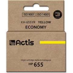 Actis KH-655YR ink (replacement for HP 655 CZ112AE; Standard; 12 ml; yellow) Tintes printeru izejmateriāli
