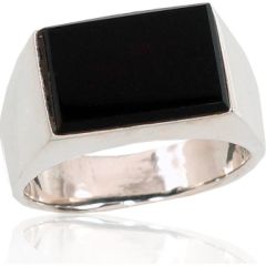 Серебряное кольцо #2101355_ON, Серебро 925°, Оникс, Размер: 21, 9.4 гр.