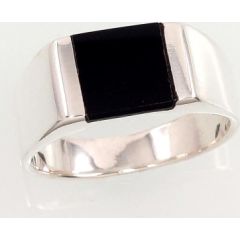 Серебряное кольцо #2101352_ON, Серебро 925°, Оникс, Размер: 21, 10 гр.