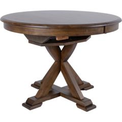 Dining table JAMES D106+46xH76cm, rustic oak