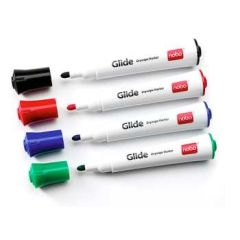 NOBO Glide Markers, mix colours, 4 pcs.