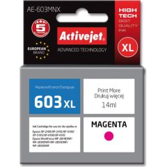 Activejet AE-603MNX ink (replacement for Epson 603XL T03A34; Supreme; 14 ml; magenta) Tintes printeru izejmateriāli