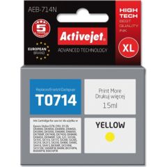 Activejet AEB-714 ink (replacement for Epson T0714, T0894; Supreme; 15 ml; yellow) Tintes printeru izejmateriāli