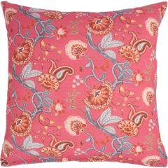 Cushion LONETA 45x45cm, flowers on pink base