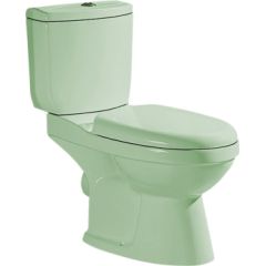 WC pods Gotland Irida ar horizonālo izvādu, 3/6l, ar  PP Soft Close vāku, ūdens padeve no apakšas, gaiši zaļš