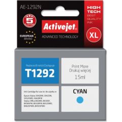 Activejet AE-1292N Ink (replacement for Epson T1292; Supreme; 15 ml; cyan) Tintes printeru izejmateriāli