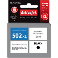 Activejet AE-502BNX ink (replacement for Epson 502XL W14010; Supreme; 16 ml; black) Tintes printeru izejmateriāli