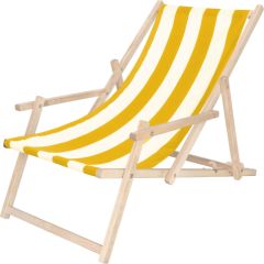Krēsls ar roku balstiem Springos DC003 DSWY dzeltenas svītras
