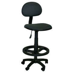 Высокий рабочий стул BIELLA 43x38xH98-110cм, сиденье: ткань, цвет: серый