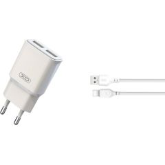 XO L92С lādētājs | 12W | 2,4A + USB-C kabelis 1m, balts