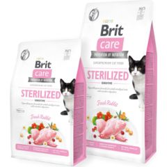 Brit 8595602540754 cats dry food 7 kg Adult Rabbit