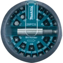 Skrūvgriežu uzgaļu komplekts Makita; 28 gab. Piederumi urbjiem