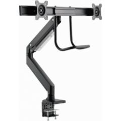 Monitora stiprinājums Gembird Desk Mounted Adjustable Monitor Arm for 2 Monitors